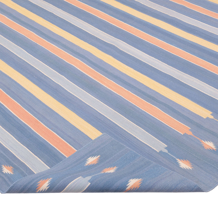 Blue Flatweave Wool Rug - 15' x 20'