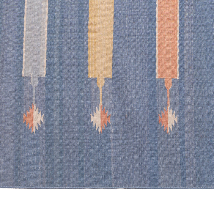 Blue Flatweave Wool Rug - 15' x 20'