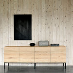 Oak Ligna 4-Door Sideboard Black