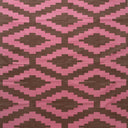 Pink and Brown Geometric Flatweave Cotton Rug - 8'1" x 11'1" Default Title