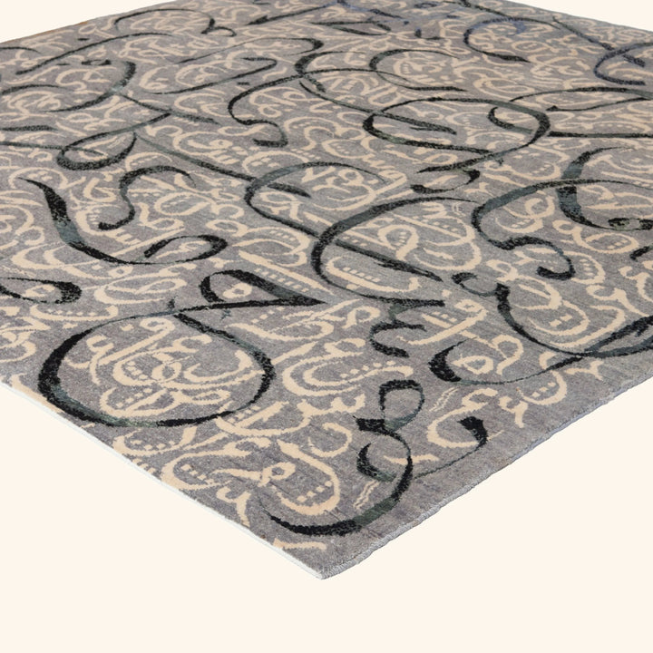 Grey Transitional Wool Rug - 7'8" x 8'8" Default Title