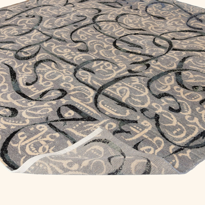 Grey Transitional Wool Rug - 7'8" x 8'8" Default Title