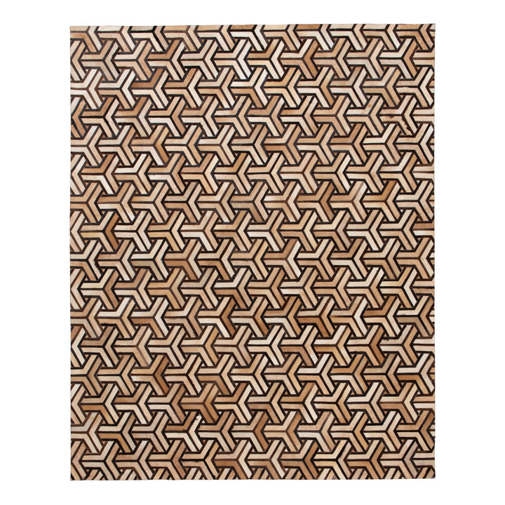 Beige Modern Cowhide Rug - 8' x 10'