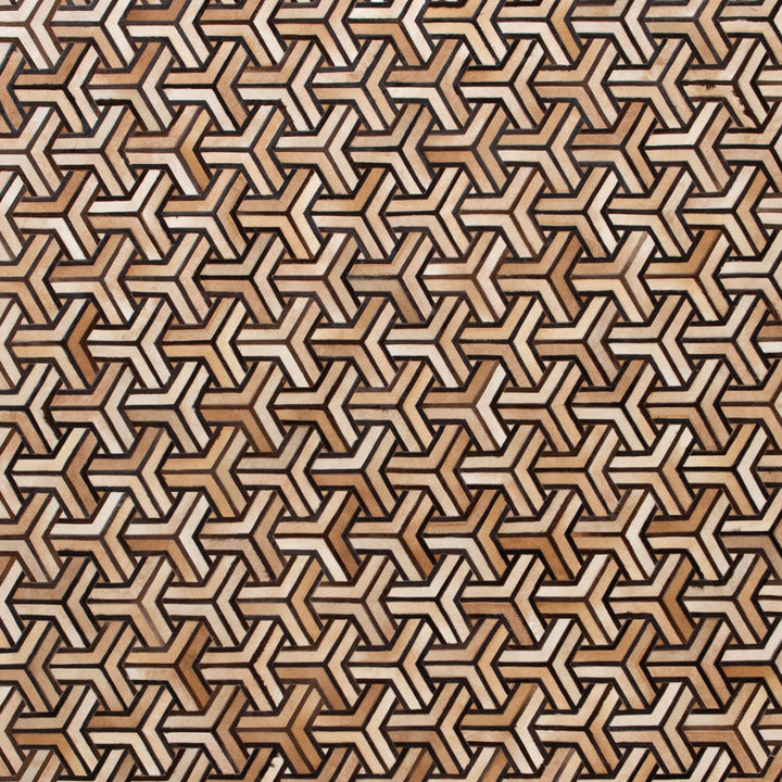 Beige Modern Cowhide Rug - 8' x 10'