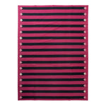Pink and Navy Striped Flatweave Cotton Rug - 8'1" x 11'1" Default Title