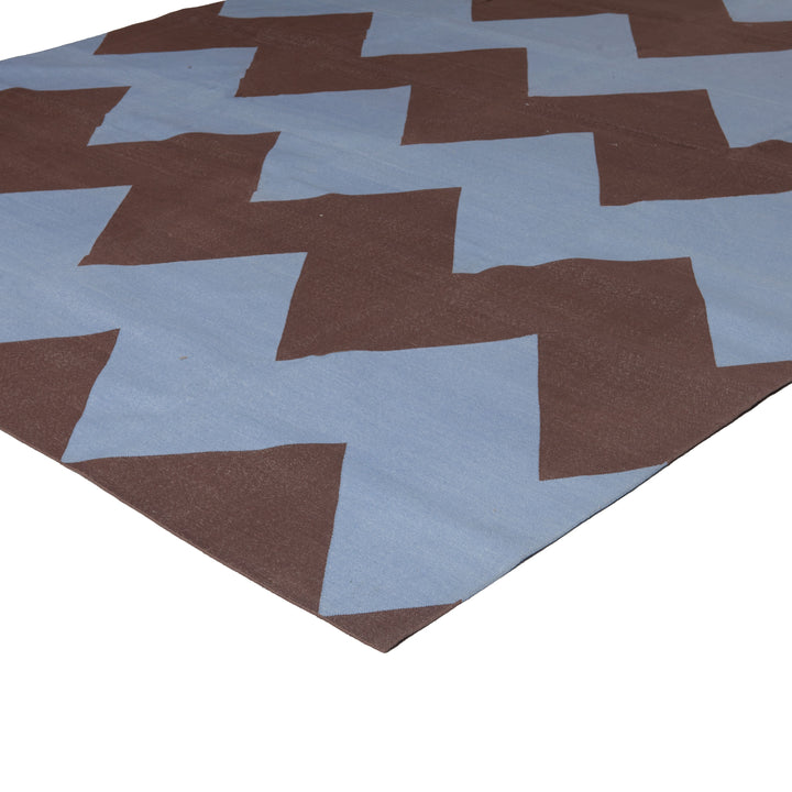 Blue Flatweave Cotton Rug - 8'1" x 11'1" Default Title