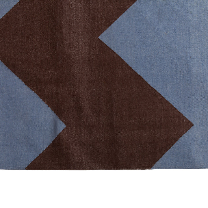 Blue Flatweave Cotton Rug - 8'1" x 11'1" Default Title