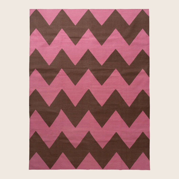 Pink Flatweave Wool Rug - 8'1" x 11'1" Default Title
