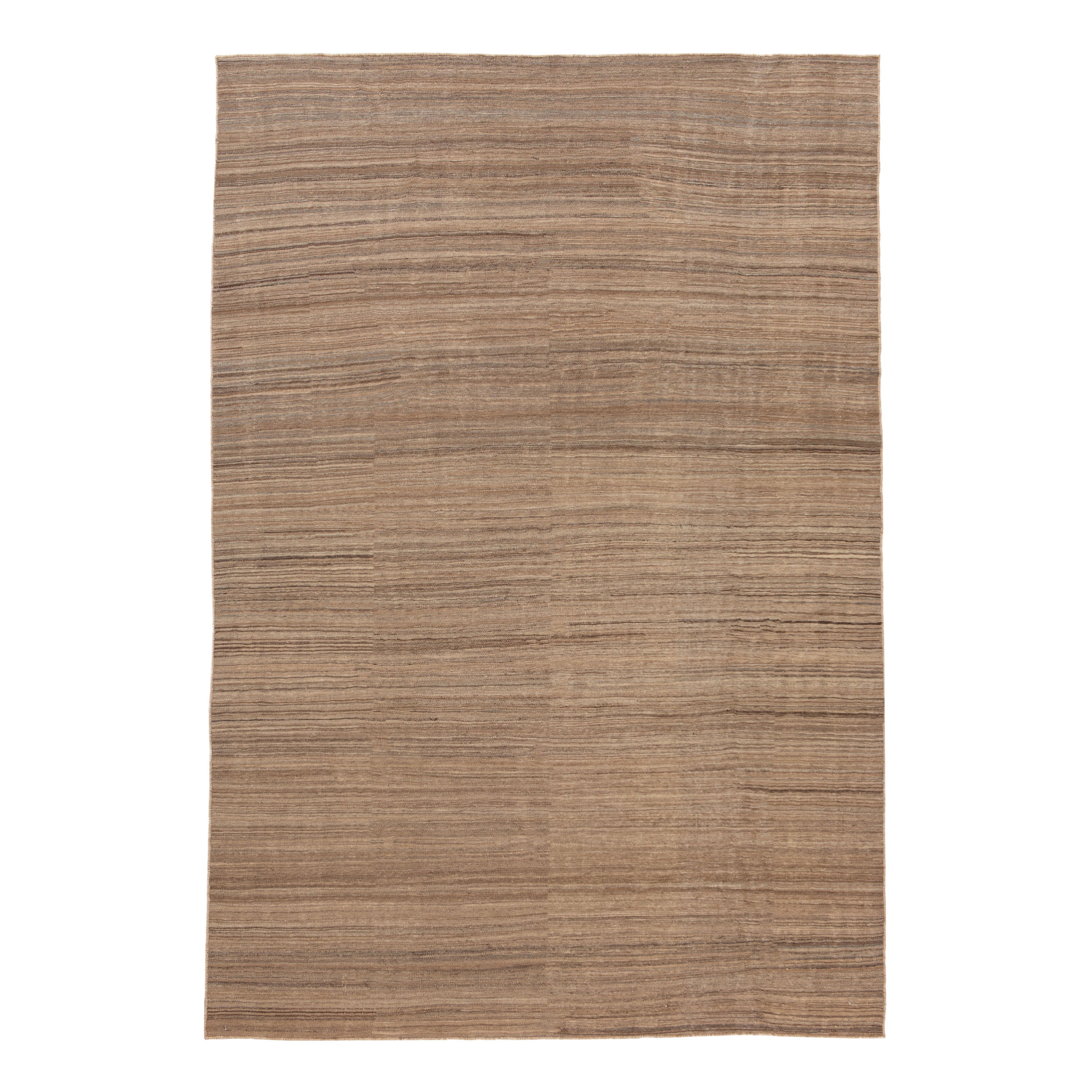 Beige Flatweave Wool Rug - 6'6" x 9'5"