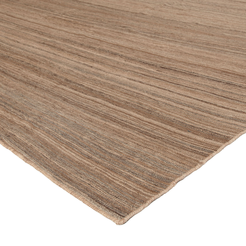 Beige Flatweave Wool Rug - 6'6" x 9'5"