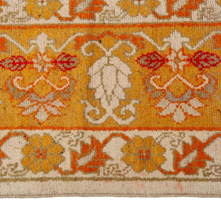Yellow Antique Wool Rug - 11'8" x 15'1"