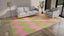 Pink & Green Chevron Dhurrie Cotton Rug - 8'10" x 11'10"