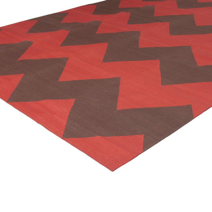 Red Flatweave Cotton Rug - 8'3" x 11'6" Default Title