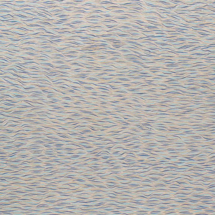 Blue Flatweave Wool Rug - 8'2" x 8'3"