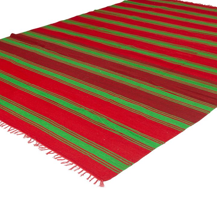 Red Flatweave Wool Rug - 8' x 11' Default Title