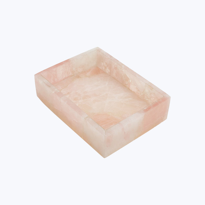 Taj Soap Dish Rose Quartz