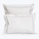 Gramercy Duvet & Shams, White/Silver Moon Pillow Sham / Standard