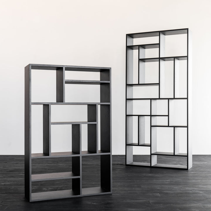 Small Oak M-Rack Bookcase Black