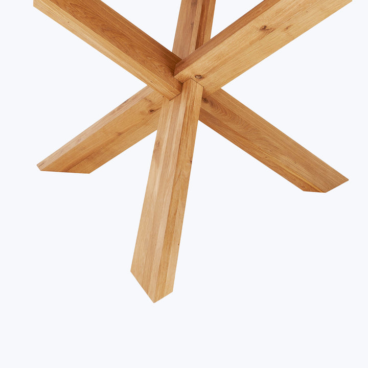 Oak Circle Dining Table 64"