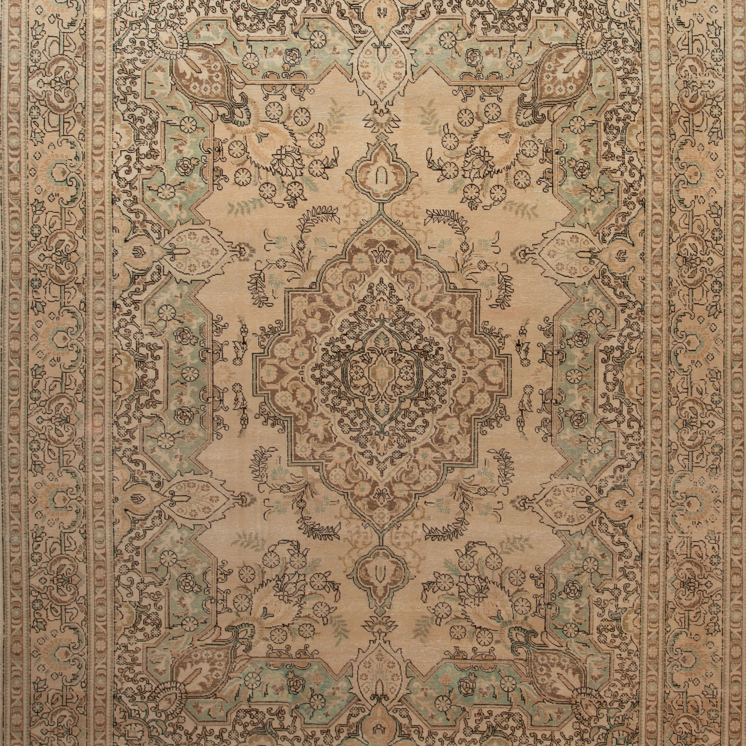 Beige Traditional Wool Rug - 9'9" x 12'1" Default Title