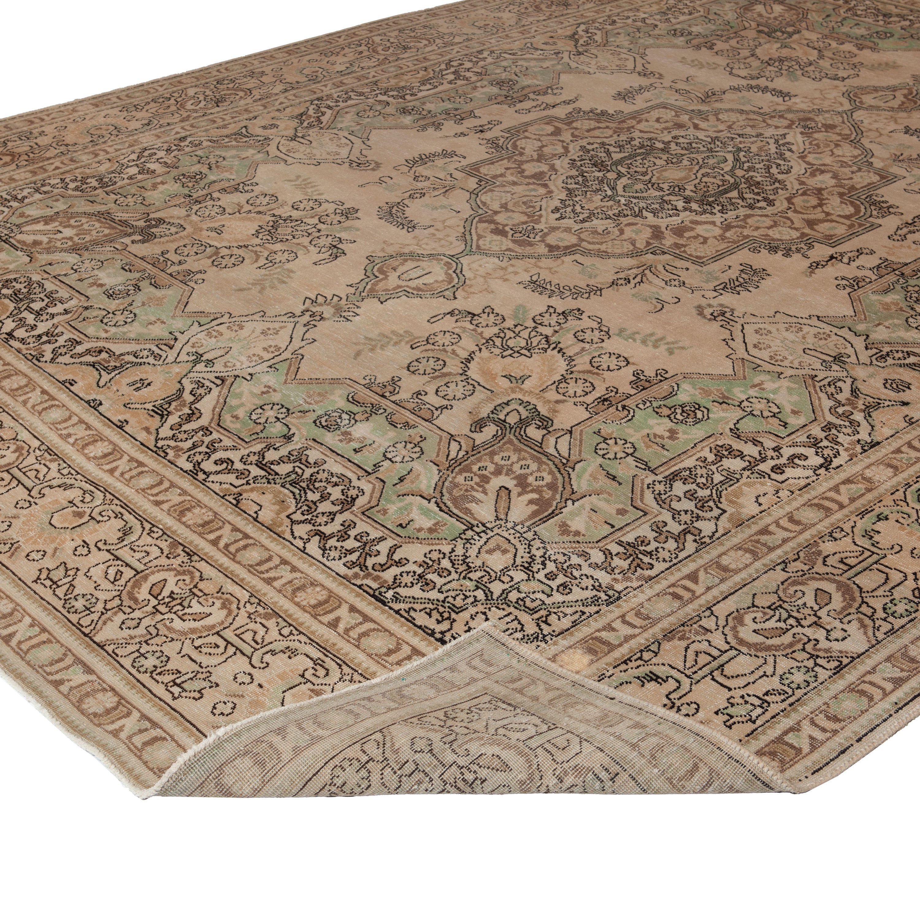 Beige Traditional Wool Rug - 9'9" x 12'1" Default Title