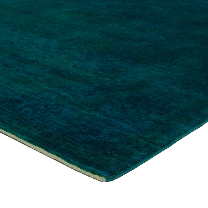Green Overdyed Wool Rug - 6' x 15'