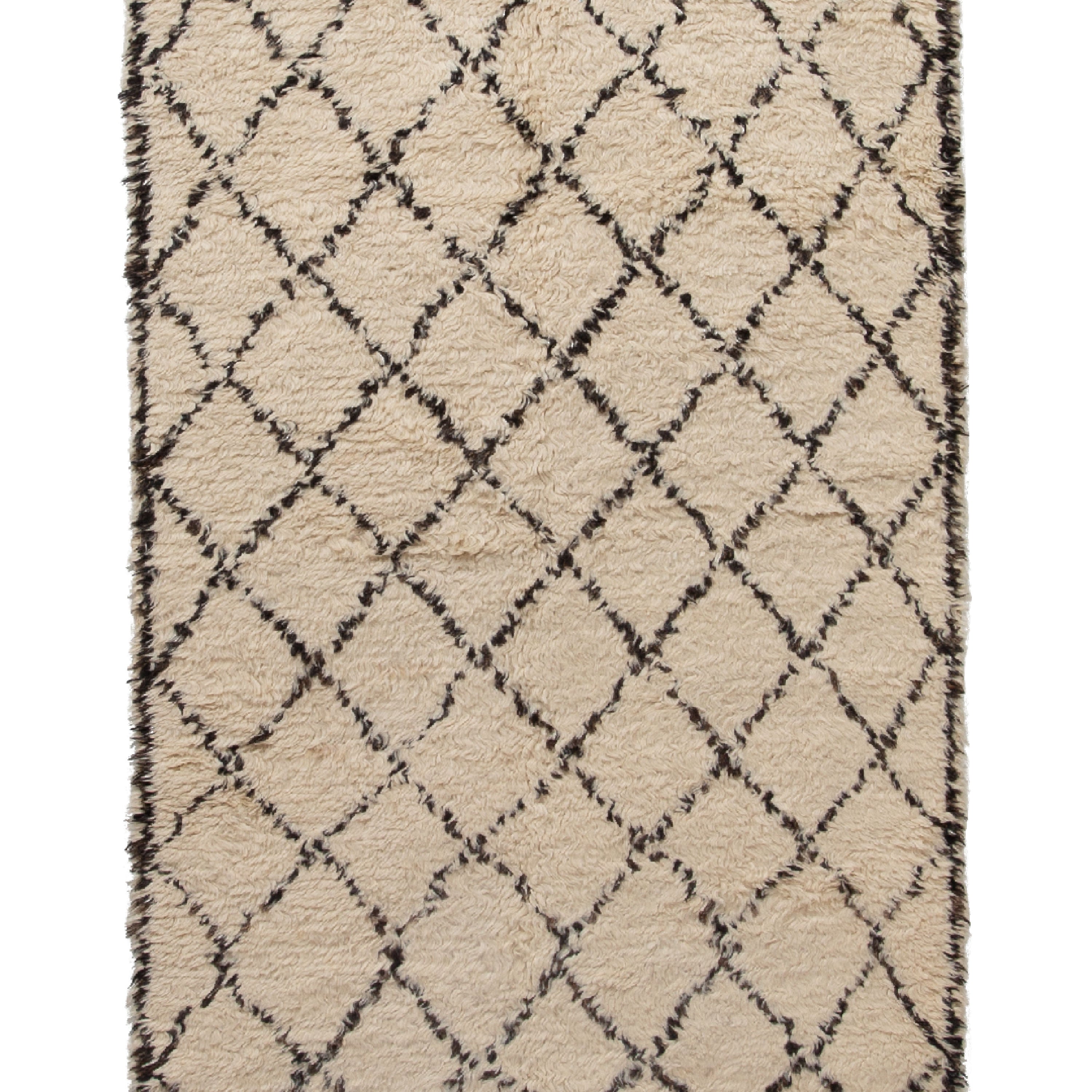 White Moroccan Wool Runner - 4' x 12'4" Default Title