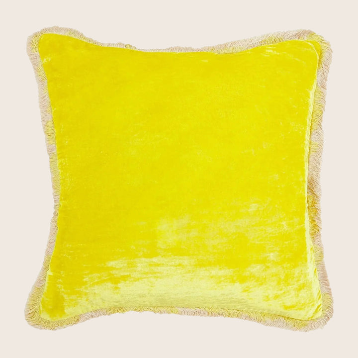 Silk Velvet Fringe Pillow