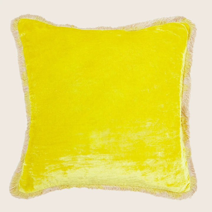 Silk Velvet Fringe Pillow
