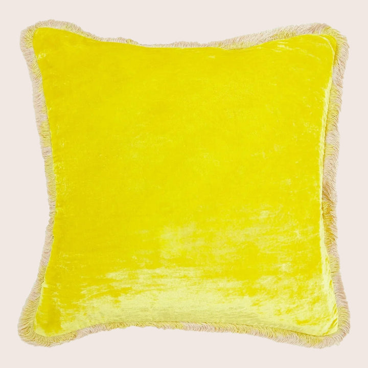Silk Velvet Fringe Pillow