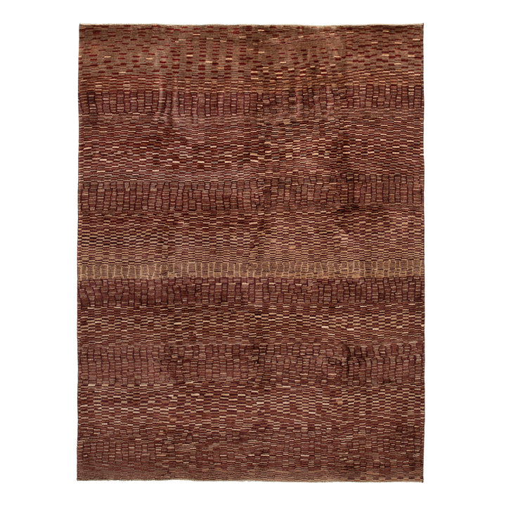 Brown Modern Wool Persian Rug - 7'5" x 9' Default Title