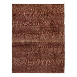 Brown Modern Wool Persian Rug - 7'5" x 9' Default Title