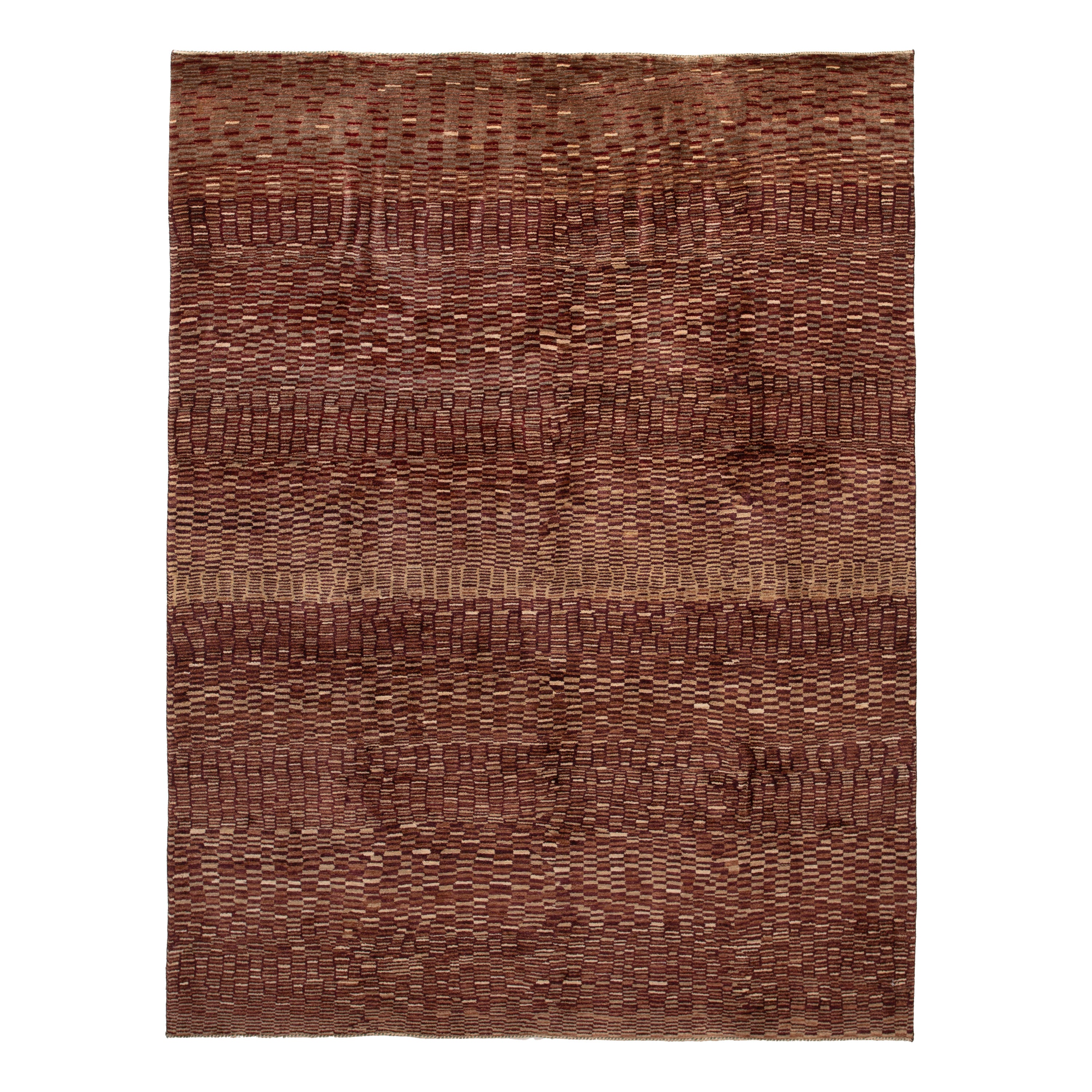 Brown Modern Wool Persian Rug - 7'5" x 9' Default Title