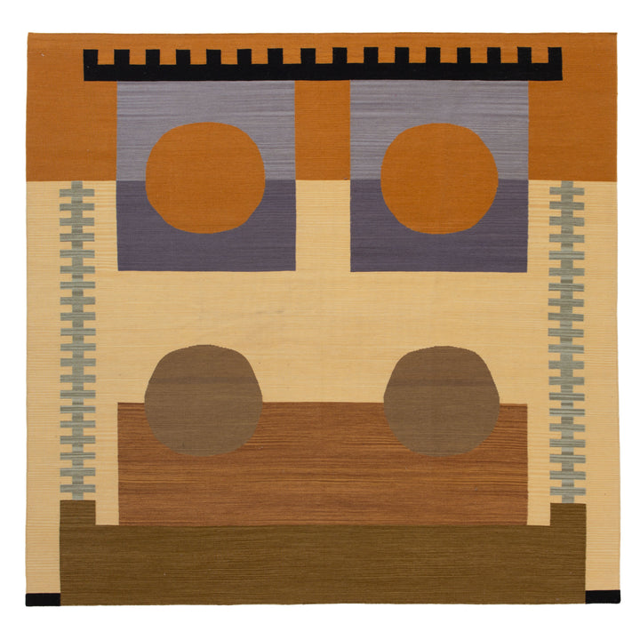 Multi Flatweave Wool Rug - 8' x 8'