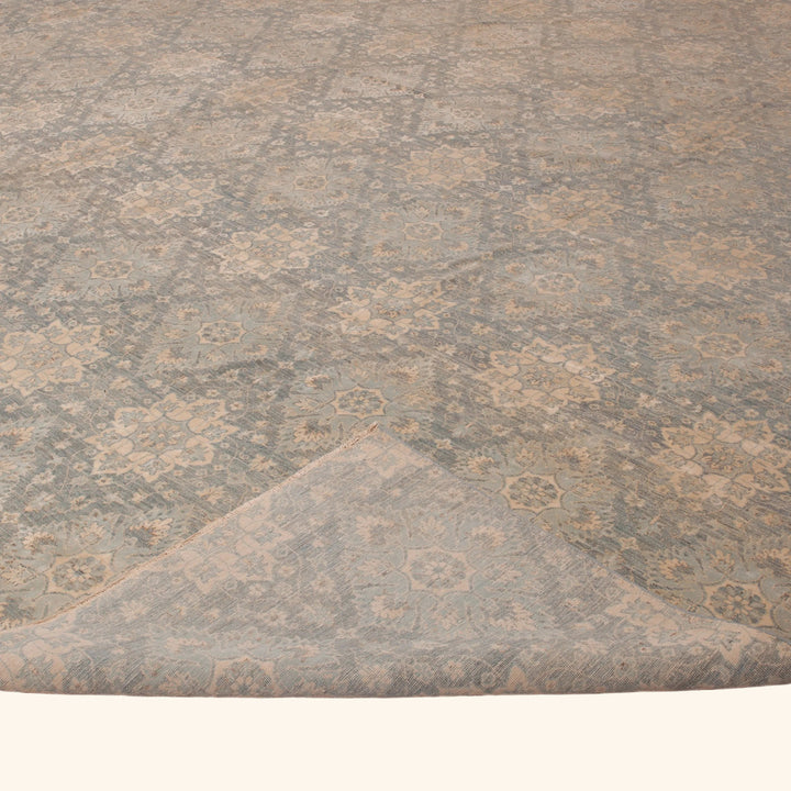 Green Transitional Wool Rug - 17'4" x 18'1"