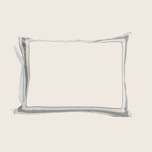 Dimora Duvet & Shams, White/Silver Moon Pillow Sham / Standard
