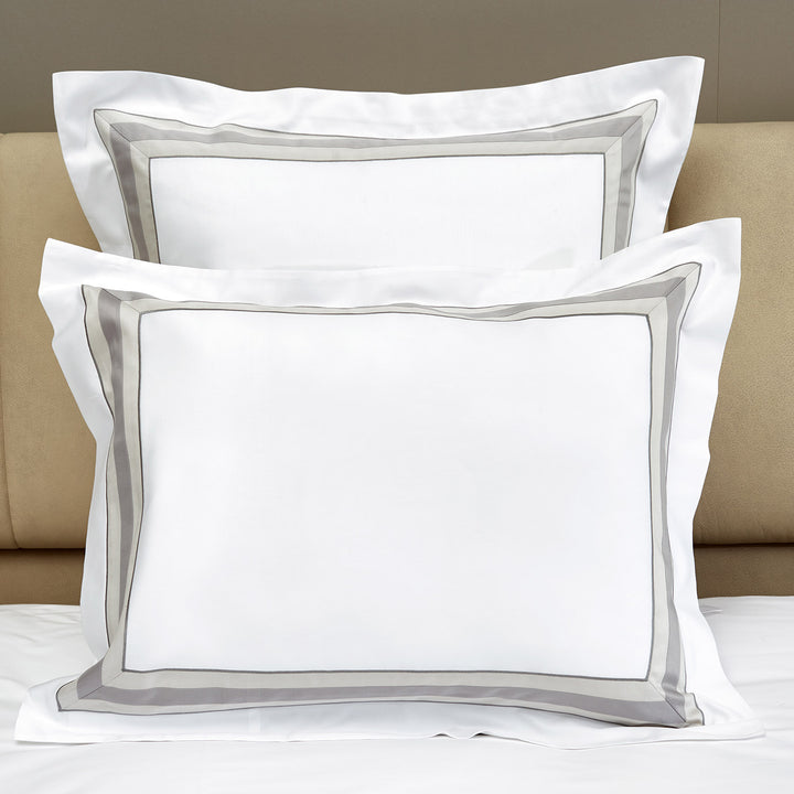 Dimora Duvet & Shams, White/Silver Moon Pillow Sham / Standard