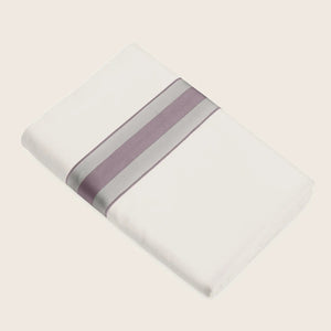 Dimora Sheets & Pillowcases, Ivory/Thistle Flat Sheet / King