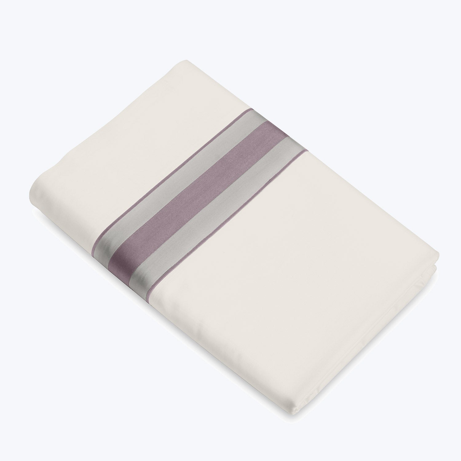 Dimora Sheets & Pillowcases, Ivory/Thistle Flat Sheet / King