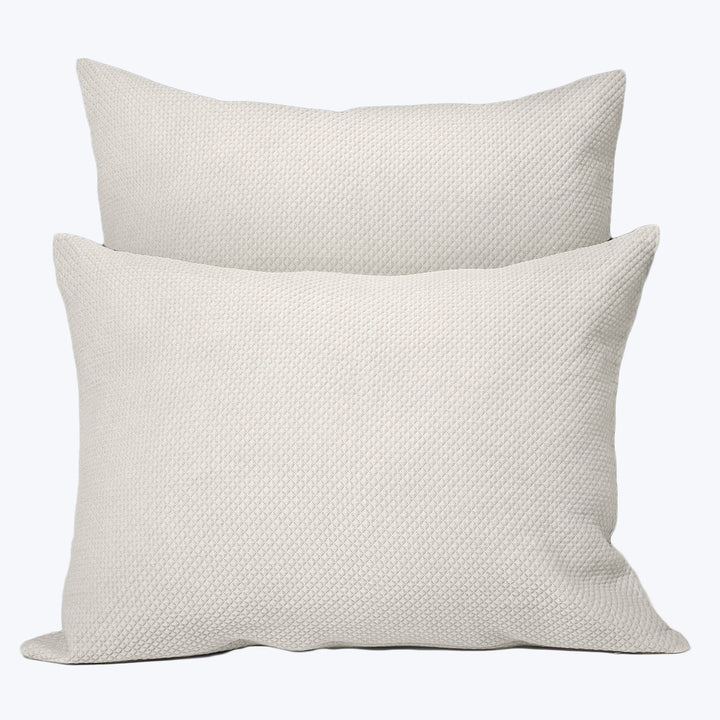 Olivia Coverlet & Shams Pillow Sham / Euro / Ivory