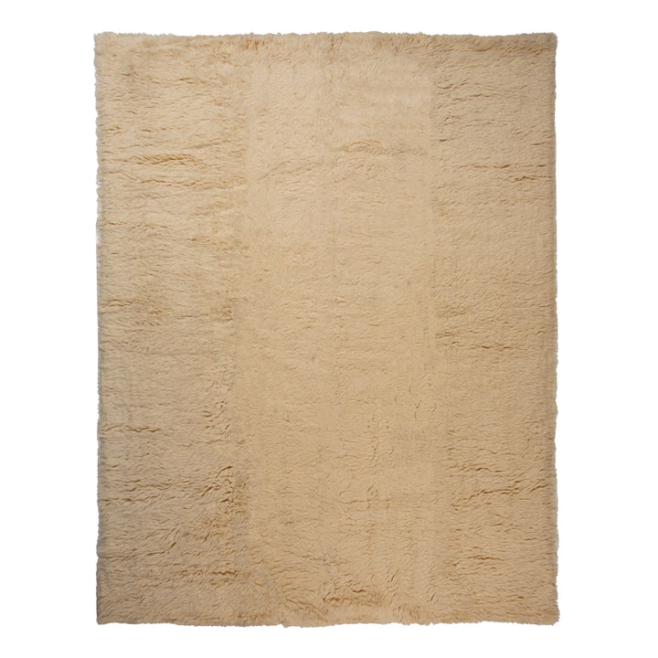 Beige Modern Wool Rug - 12' x 15'