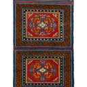 Red Vintage Traditional Tibetan Wool Rug - 2'5" x 6'6"