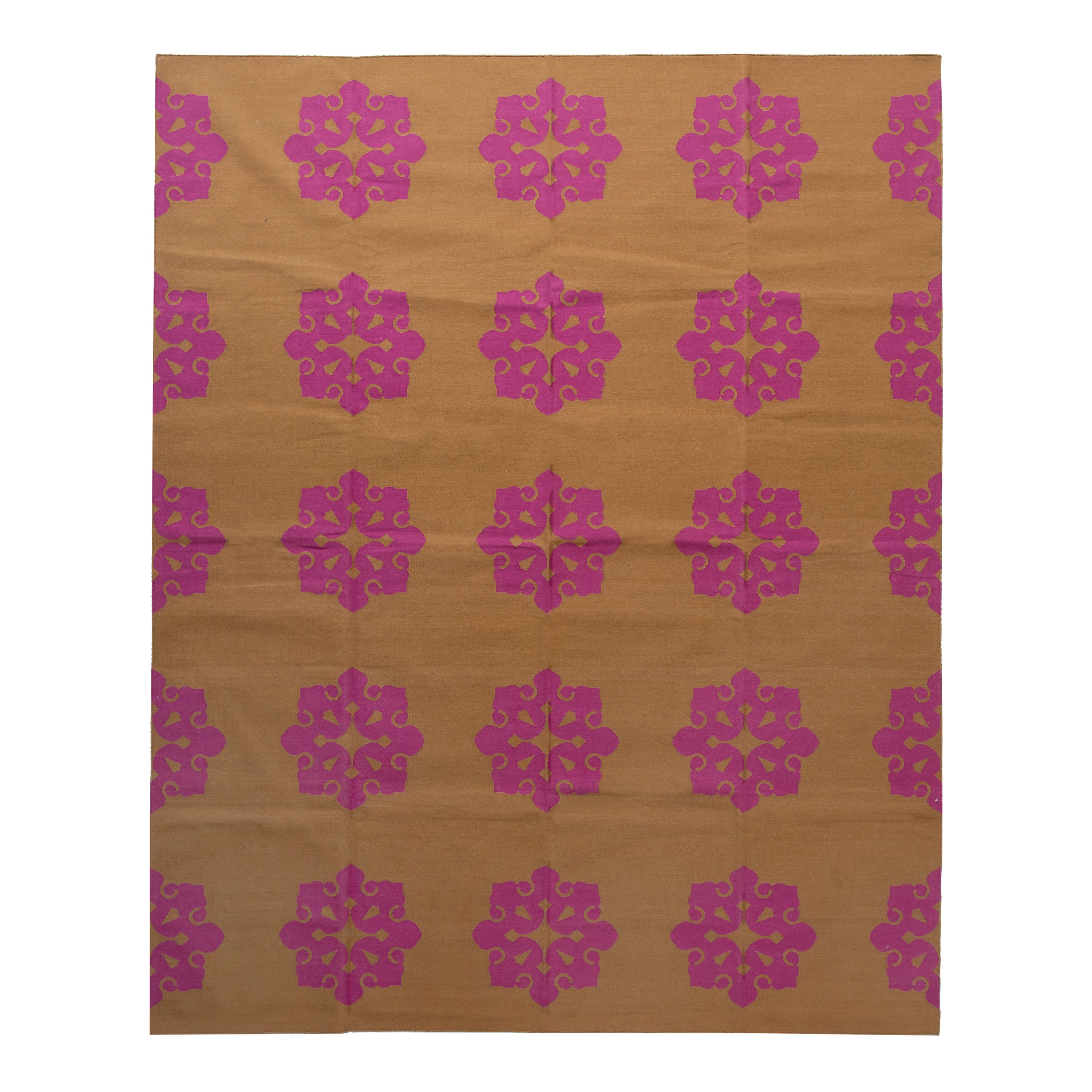 Pink Flatweave Cotton Rug - 7'10" x 9'10" Default Title