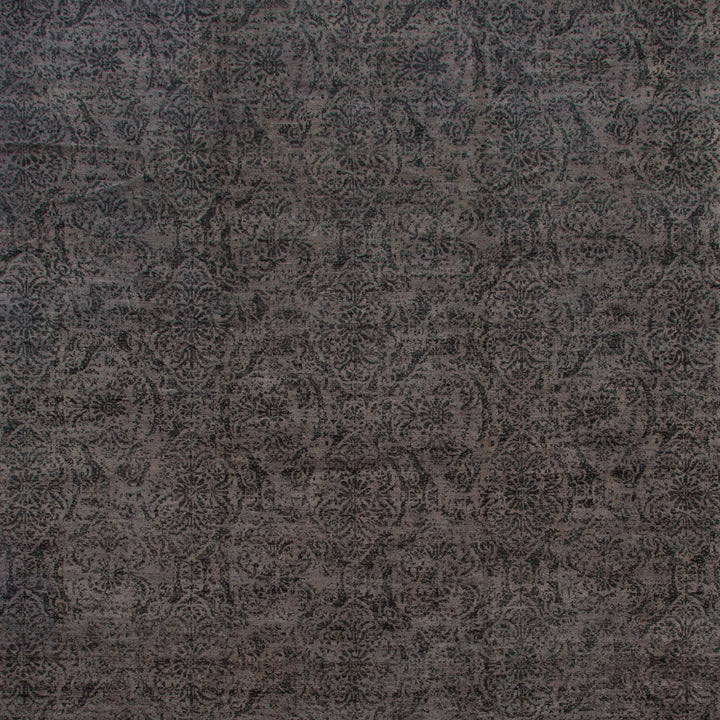 Black Transitional Wool Rug - 13'7" x 28'5"