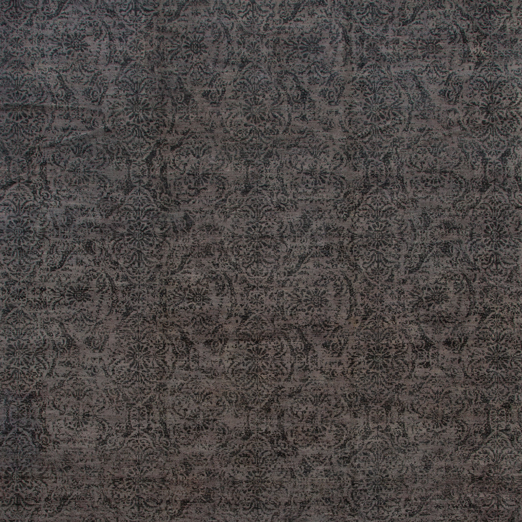 Black Transitional Wool Rug - 13'7" x 28'5"