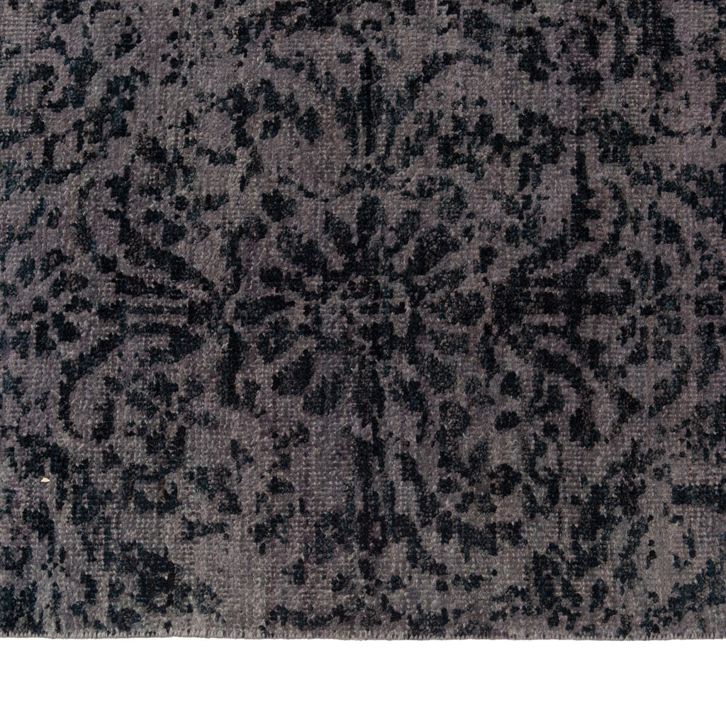 Black Transitional Wool Rug - 13'7" x 28'5"