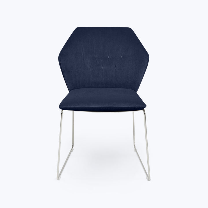 New York Sedia Dining Chair Sweet Velvet Marine