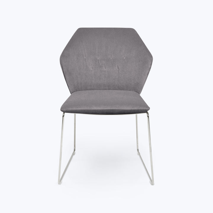 New York Sedia Dining Chair Sweet Velvet Flint