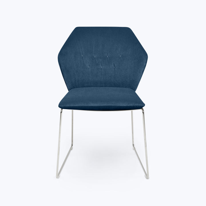 New York Sedia Dining Chair Sweet Velvet Deep Cyan