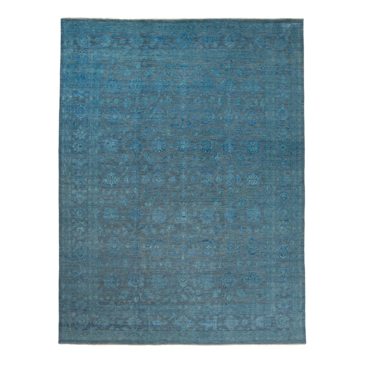 Blue Traditional Wool Rug - 13'11" x 18'3"